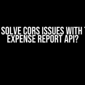 How do I solve CORS issues with the Zoho Expense Report API?